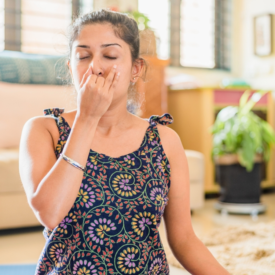 Pranayama breathing exercises in yoga